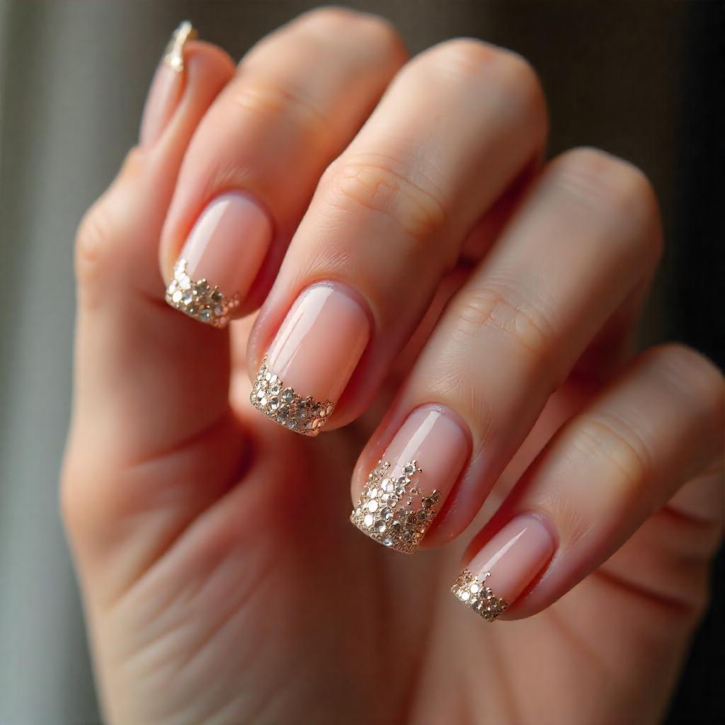 rhinestone nail art