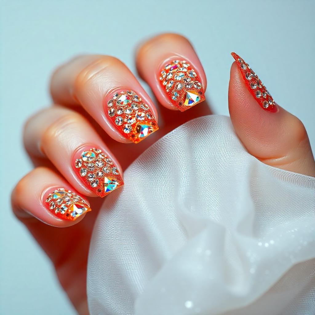 rhinestone nail designs