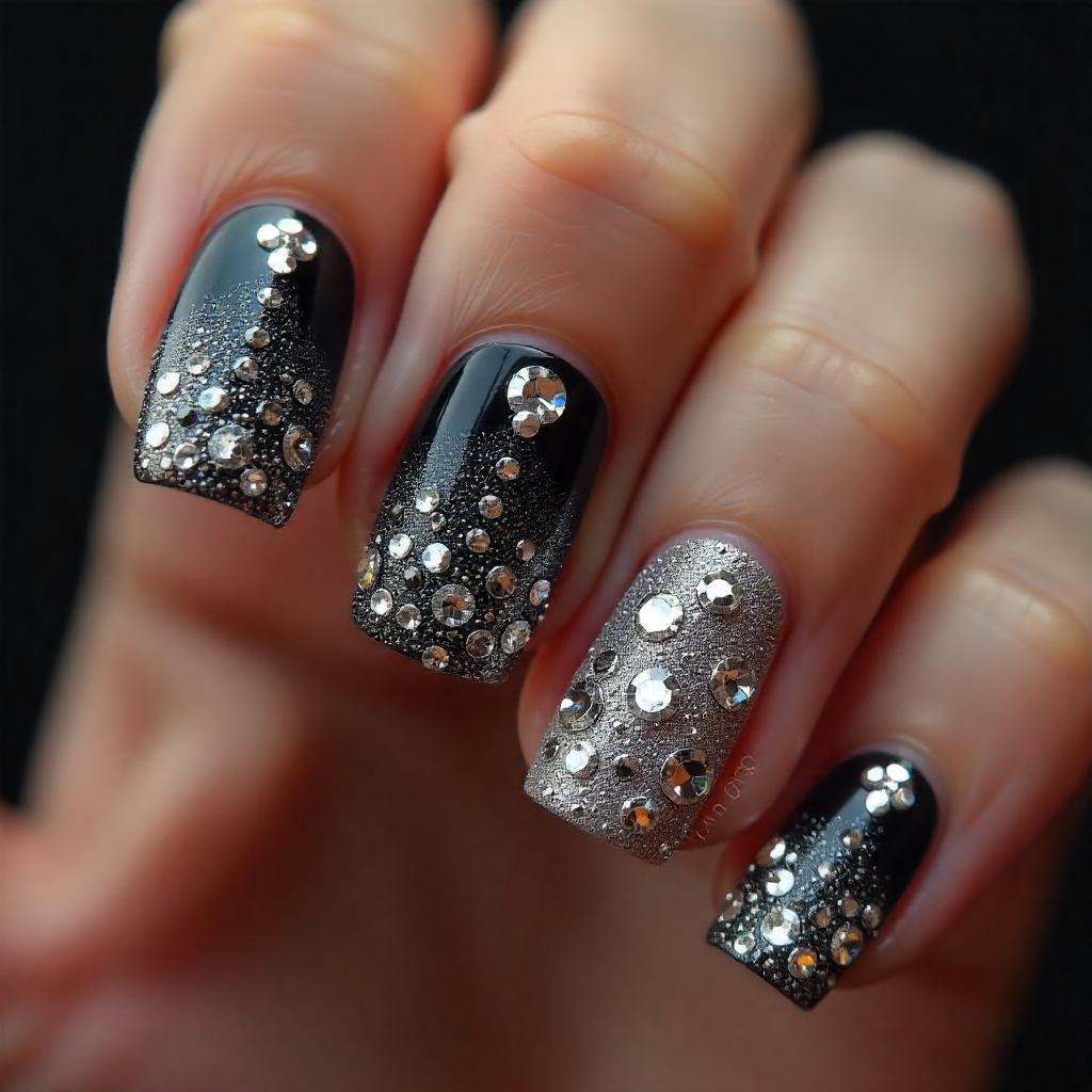 rhinestone nail designs