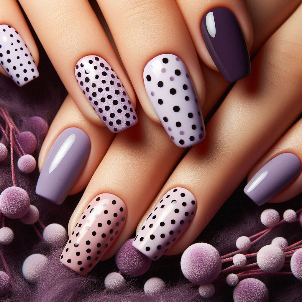 Nail Design with Polka Dots