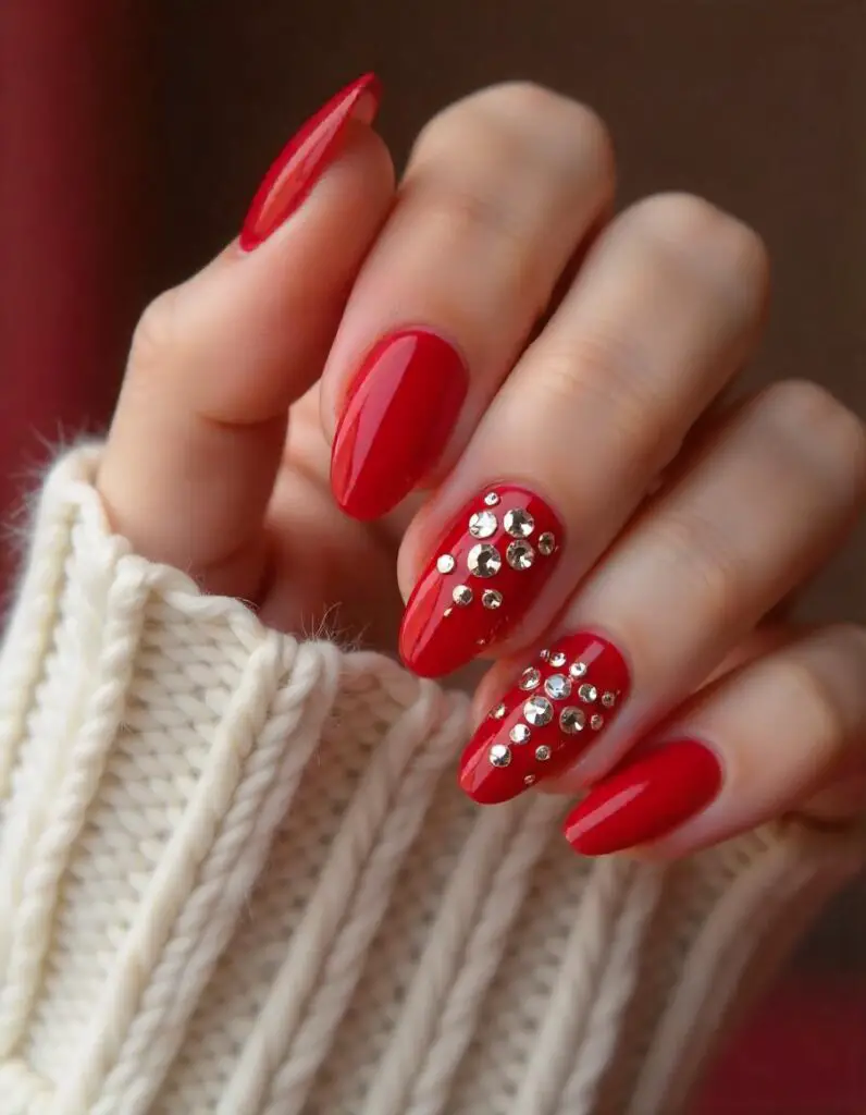 simple rhinestone nail deisgns