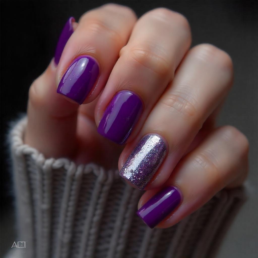 purple fall nail designs