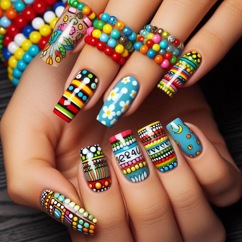 hippie nail designs