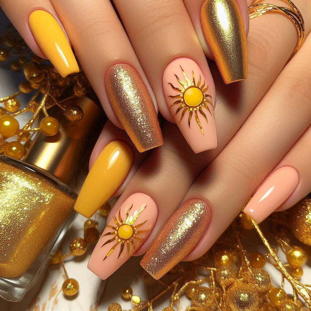 golden glow nailss