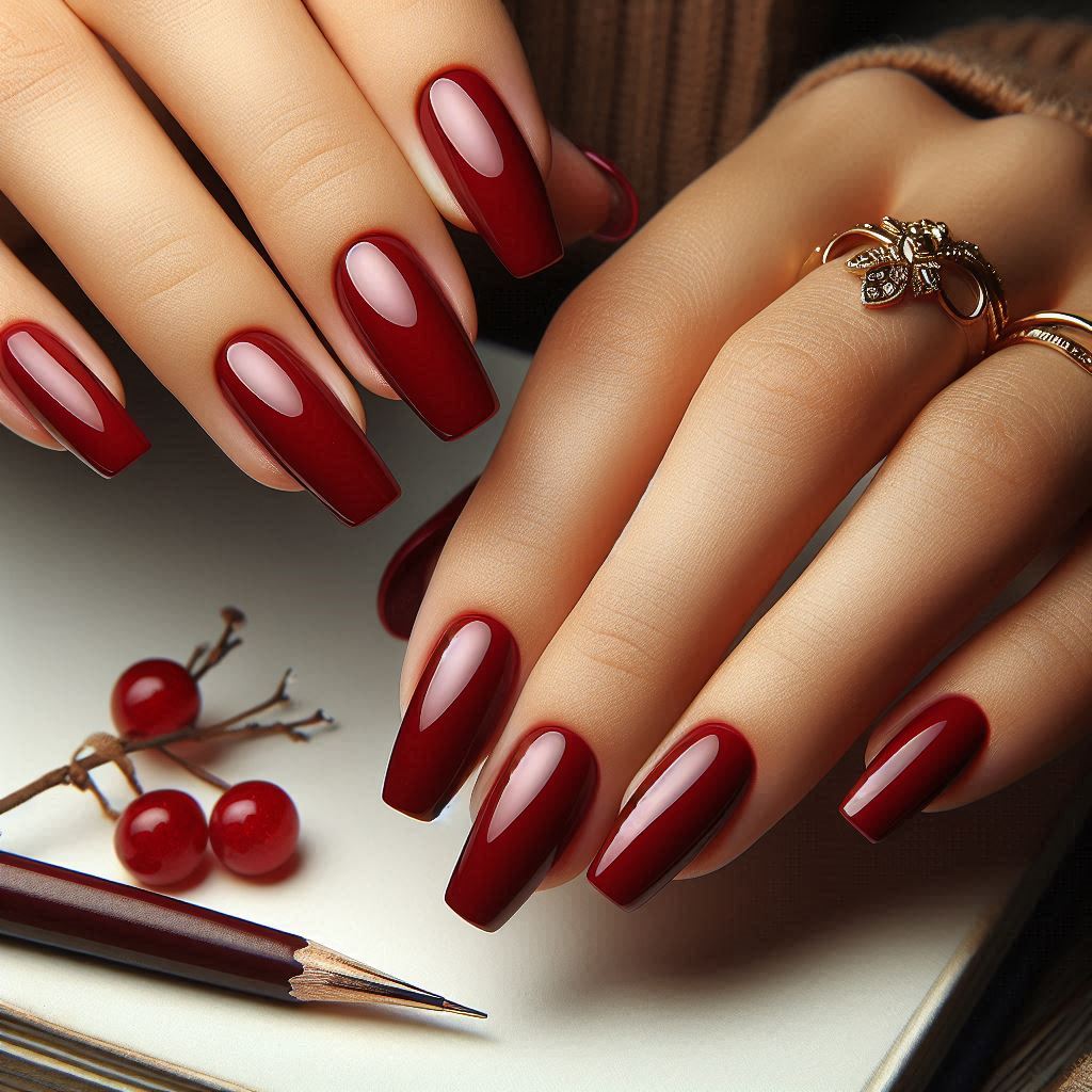 Classic Red Nails